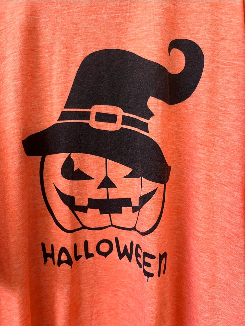 Halloween Pumpkin Witch Tee - Orange and Black 3x - Picture 2 of 5